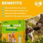 Load image into Gallery viewer, Topical Flea & Tick Drops for Dogs Cats & Rabbits Mosquito Repellent
