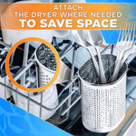 Load image into Gallery viewer, Perforated Stainless Steel Chopstick Holder – Drying Basket for Chopsticks & Utensils Compact Oval Design with Hook for Kitchen Organization Easy Storage and Utensil Drying Sturdy & Dishwasher Safe