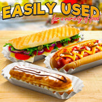 Load image into Gallery viewer, Hotdog Trays Disposable for Party and BBQ Durable Paper Hot Dog Trays Disposable for Food Serving Suitable for Hotdogs and Nachos Microwave Safe and Grease Resistant 50 Pcs Hot Dog Holders