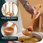 Load image into Gallery viewer, Bamboo Soup Ladle – Wooden Serving Spoon with Long Handle – Olive Wood Cooking Utensil – Durable & Natural Kitchen Tool