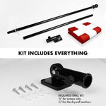 Load image into Gallery viewer, Combo Pack: 6 Feet Tangle Free Spinning Flagpole (Black) Switzerland Swiss Flag 3x5 ft Printed 150D Brass Grommets (Flag Included) Aluminum Flag Pole