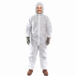 Load image into Gallery viewer, Medical Disposable Coveralls for Men Women Medium Size Pack of 5 White Suits
