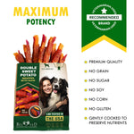 Load image into Gallery viewer, Sweet Potato Dog Treats & Healthy Duck Chews 10.6 Oz Puppy Snacks & Soft Bones for Large Medium Small Breeds Natural Dog Food & Grain Free Rawhide Free Training Jerky Wraps