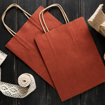 Load image into Gallery viewer, Red Shopping Bags 16x6x12 inch 25 Pack Red Kraft Paper Bags with Handles Bulk