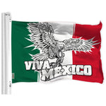 Load image into Gallery viewer, G128 Combo Pack: American USA Flag 3x5 Ft & Mexico Viva Mexico Flag 3x5 Ft, Both Printed 150D Polyester, Indoor/Outdoor, Brass Grommets