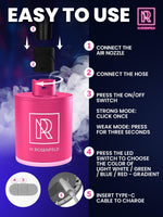 Load image into Gallery viewer, Pink Hookah Pump with 1300 mAh Rechargeable Battery Electric Hookah Air Pump Kit