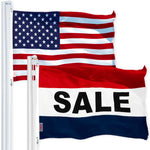 Load image into Gallery viewer, G128 Combo Pack: USA American Flag 3x5 Ft 150D Printed Stars & Sale Flag 3x5 Ft 150D Printed