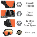 Load image into Gallery viewer, Sport Adult Serene Mask and Dry Snorkel Combo with Reusable Travel Bag