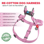 Load image into Gallery viewer, Pink Cotton Dog Harness Eco Friendly Adjustable for Medium Dogs M Size 2332 in