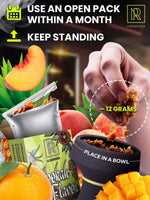 Load image into Gallery viewer, Small Fruit Hookah Flavors Set 3 x 50g non tobacco hookah flavor for your Hookah Bowl (Tropical fruit mix Peach Mango) Hookah Bundle Pack of 3 Try these Tobacco Free Shisha