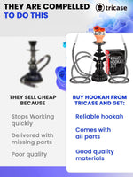 Load image into Gallery viewer, Black Portable Hookah set with everything Hookah Set 4 Hose Hookah LilOne