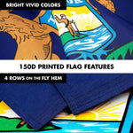 Load image into Gallery viewer, Combo Pack: 6 Feet Tangle Free Spinning Flagpole (White) Michigan MI State Flag 3x5 ft Printed 150D Brass Grommets (Flag Included) Aluminum Flag Pole