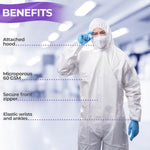 Load image into Gallery viewer, Medical Disposable Coveralls for Men Women 3X Large Size Pack of 5 White Suits