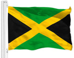 Load image into Gallery viewer, G128 Combo Pack: USA American Flag 3x5 Ft 150D Printed Stars & Jamaica (Jamaican) Flag 3x5 Ft 150D Printed