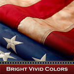 Load image into Gallery viewer, 2 Pack: American USA TeaStained Flag 2x3 Ft ToughWeave Pro Series Pole Sleeve Embroidered 420D Polyester Embroidered Stars