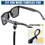 Load image into Gallery viewer, Eye Glasses String Holder Straps 4 Pcs Sports Sunglasses Black Cords NonSlip