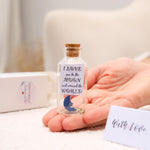 Load image into Gallery viewer, Kseniya Revta Anniversary Present for Her & Him Valentines Day Romantic Gift to Boyfriend Girlfriend Message I Love You Gifts Wife Husband (Moon in Big Bottle I Love You Gift Bottle)
