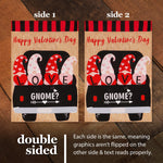 Load image into Gallery viewer, G128 Combo Pack: Garden Flag Stand Black 36 in x 16 in & Garden Flag Happy Valentine's Day Decoration Love Four Gnomes in Truck 12x18 DoubleSided Burlap Fabric