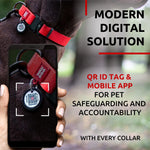 Load image into Gallery viewer, Red Waterproof Dog Collar 12 - 19 inch x 1 inch Wide Metal Buckle Red Collar