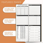 Load image into Gallery viewer, 2025 2026 HARDCOVER Leather Planner Weekly & Monthly 6.5 * 8.5 Inches Academic Planner Business Personal or Student Pen Holder Thick Paper July 2025 June 2026 (Dark Brown)
