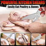 Load image into Gallery viewer, Heavy Duty Poultry Shears – Sharp Chicken Scissors with Non Slip Micro Serrated Blades Meat Cutting Scissors with Safety Lock – Multipurpose Kitchen Shears for Food Meat Fish Bone & Food Prep