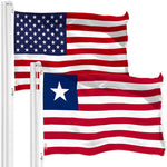 Load image into Gallery viewer, G128 Combo Pack: American USA Flag 3x5 Ft & Liberia Liberian Flag Both LiteWeave Pro Series Printed 150D Polyester, Brass Grommets