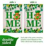 Load image into Gallery viewer, Garden Flag Home St. Patrick's Day Gnome with Green Heart 12x18 Blockout Fabric