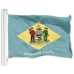 Load image into Gallery viewer, G128 Delaware DE State Flag 3x5 Ft LiteWeave Pro Series Printed 150D Polyester Indoor/Outdoor, Vibrant Colors, Brass Grommets, Thicker and More Durable Than 100D 75D Polyester