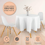 Load image into Gallery viewer, 2 Pack White Round Tablecloths 70 Inch for 3060 in Tables 200 GSM Polyester