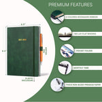 Load image into Gallery viewer, 2025 2026 HARDCOVER Leather Planner Weekly & Monthly 6.5 * 8.5 Inches Academic Planner Business Personal or Student Pen Holder Thick Paper July 2025 June 2026 (Dark Green)