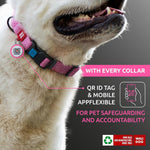 Load image into Gallery viewer, Reflective Cotton Dog Collar Eco Friendly Alt to Nylon Collar for Small Medium Large Dogs Adjustable Male Female Dog Collar Pet Collar with QR ID Tag Collar for Large Breed Dogs and Puppy