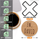 Load image into Gallery viewer, Cork Coasters for Drinks Coasters Set of 6 with Holder Funny Coasters for Adults Cup Coasters for Coffee Table Home Bar Wedding Absorbent Coasters Mat Cups Cool Decor Unique Coaster Gift