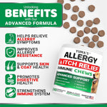 Load image into Gallery viewer, Dog Allergy Relief Chews 240 Treats Dog Itching Skin Relief Treatment Pills Anti Itch Itchy and Paw Licking Hot Spots Omega 3 Fish Oil Dry Skin & Coat Supplement