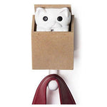 Load image into Gallery viewer, Qualy KittaBoo Peeping Cat Wall Hook Coathook Hanger Black Brown