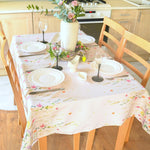 Load image into Gallery viewer, Finest Floral Square Easter Tablecloth Non Iron Stain Resistant 52x52 inch