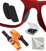 Load image into Gallery viewer, Nose Pads for Sunglasses 6 Pairs Ultra Thin Nose Grips Eye Glasses Nose Bridge Support Accessories for Glasses 1 mm (Black Pads & Orange Glasses Strap)