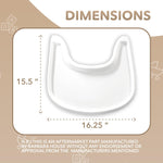 Load image into Gallery viewer, High Chair Tray Compatible with Stokke Trip Trap Chair Matte White Ergonomic Curved Design BPA Free Easy to Assemble