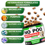 Load image into Gallery viewer, No Poo Chews for Dogs Advanced Coprophagia Stool Eating Deterrent for Dogs Stop Dog Poop Eating Probiotics & Digestive Enzymes Supplement Made in USA Vet Formulated 120 Soft Treats