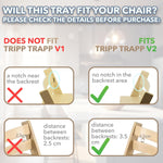 Load image into Gallery viewer, Replacement Tray and Cover for Stokke Tripp Trapp Highchair Combo of Matte White Tray Clear Cover for Easy Cleaning & Strong Suction
