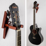 Load image into Gallery viewer, Guitar Holder Wall Mount Ash Wood Guitar Hanger Hook Stand Rack Mahogany Color
