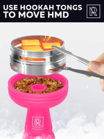 Load image into Gallery viewer, Pink Hookah Bowl Set Silicone Premium Shisha Bowl Phunnel with Tongs and Cover