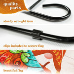 Load image into Gallery viewer, Combo Pack Garden Flag Stand Black 36 x 16 in and Garden Flag 12x18 in Fall