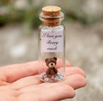 Load image into Gallery viewer, Cute Girlfriend and Boyfriend Gifts Message in a Bottle Love Bear Gift Message