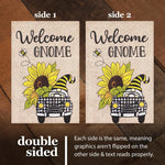 Load image into Gallery viewer, Combo Pack Garden Flag Stand Black 36x16 in and Garden Flag 12x18 in Gnome