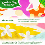 Load image into Gallery viewer, G128 Combo Pack: Garden Flag Stand Black 36 in x 16 in & Garden Flag Happy Easter Decoration Rabbit Gnome in Truck 12x18 DoubleSided Blockout Fabric