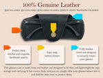 Load image into Gallery viewer, Soft Leather Glasses Case Slim Eyeglass Sleeve Case Sunglass Case for Men and Women Retro Design Eyewear Case