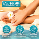 Load image into Gallery viewer, Magnesium Chloride Spray for Feet With Castor Oil 6.77 fl oz for Hydration Topical Foot Application for Women Men Kids and Adults Extra Strength Formula for Leg Spasms Muscle Cramps and Restless Legs