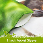 Load image into Gallery viewer, G128 Garden Flag Sleeping Puppy and Welcome Quote 12x18 Inch Printed 150D Polyester Everyday Decoration, Rustic Holiday Seasonal Outdoor Flag