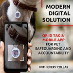 Load image into Gallery viewer, Soft Leather Dog Collar Adjustable Padded Dog Collar for Small Medium and Large Dogs Classic Puppy Collars for Large Breed Dogs Boy & Girl Dog Collars with Durable Buckle and QR Dog Tag (Brown)