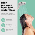Load image into Gallery viewer, High Pressure Shower Head with Handheld 8 Spray Settings High Flow Removable